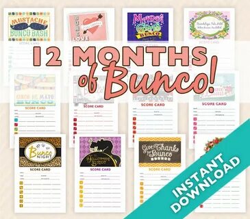 More Than 20% OFF 12 Months of Bunco 12 Theme Bunco Score Et