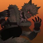 Werewolf Bakugou Sticker by Kethereal Werewolf, Anime villia