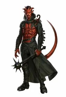 Male Tiefling Witch - Faxon - Pathfinder PFRPG DND D&D 3.5 5