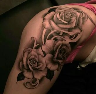 Pin by Becky Johnson on Tattoo ideas Rose tattoo thigh, Hip 