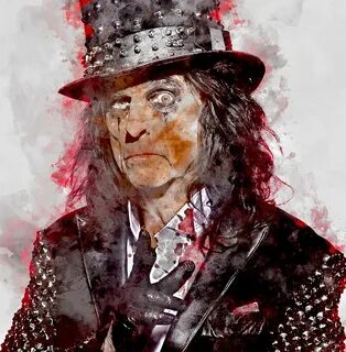 Alice Cooper Mixed Media by Marvin Blaine Pixels