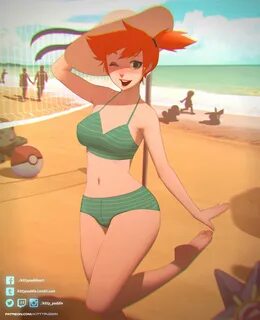 Safebooru - 1girl arm above head beach bikini blue skirt bre