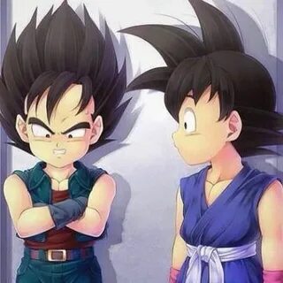 Kid Vegeta and Kid Goku Personajes de dragon ball, Goku niño