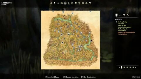 Elder Scrolls Online - Shadowfen Treasure Map V Location - Y