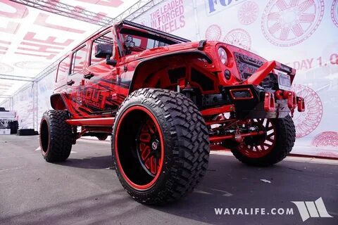 American Force Wheels / AllOut OffRoad Red Jeep JK Wrangler 