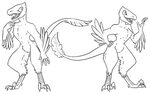 Anthro Velociraptor Base by samalamb-bases on DeviantArt
