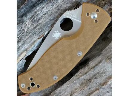 Нож складной Spyderco Tenacious, Brown G-10 Handle - купить 