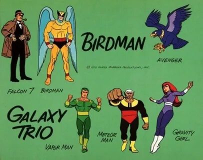 Falcon 7,Birdman & Galaxy Trio Classic cartoon characters, H