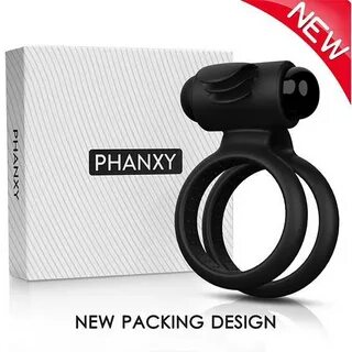 PHANXY Vibrating Cock Ring with Double Ring Adjustable Cock 