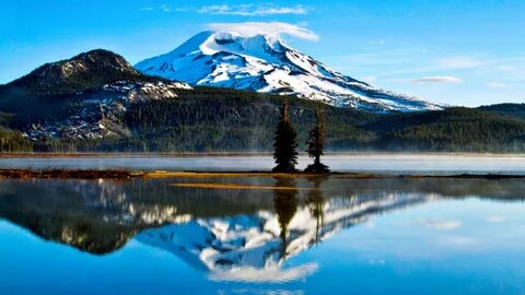 Обои природа, отражение, гора, вода, озеро Full HD, HDTV, 10