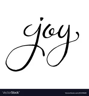 Unique hand drawn lettering of the word joy Vector Image