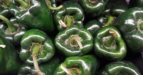 A lot of green poblano peppers free image download