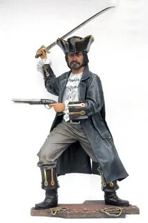 Life size fiberglass resin pirate statues