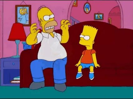 Homer Choking Bart GIF - Simpsons Angry Furious GIFs Bart, S