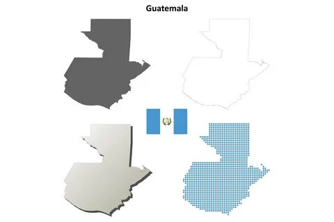 Guatemala Outline Map Set Graphic by davidzydd - Creative Fa