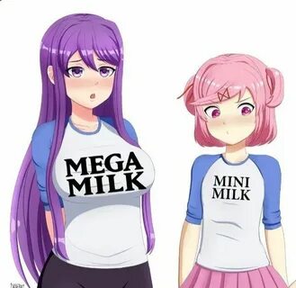 Yuri and Natsuki in 2021 Mega milk, Comic art girls, Literat