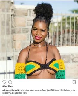 Princess Vitarah Steps Out In Cleveage-Baring Bra Top Barely