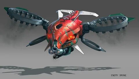 Bio-mechanical drone enemy concept for Pantropy. Drones conc