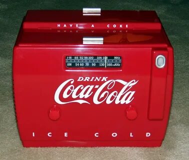 File:Vintage Coca-Cola Cooler Radio AM-FM Cassette Player No