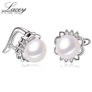 LACEY Natural Pearl Earrings Jewelry,925 Silver Earrings For