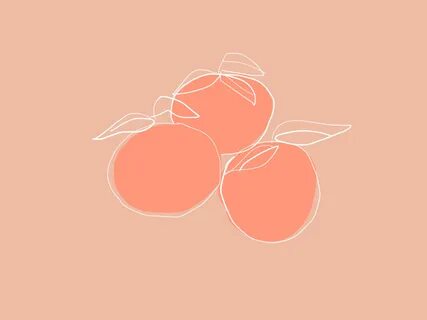 2D Peaches Illustration Peach wallpaper, Peach art, Peach ae