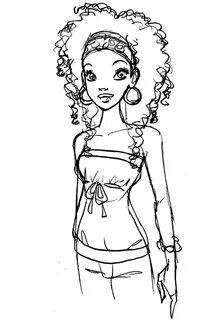 African American Ethnic Coloring Pages - Clip Art Library - 