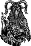 satan satanism lucifer sticker by @damonlorenzoheart