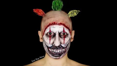 Twisty The Clown Makeup Tutorial (American Horror Story) - D