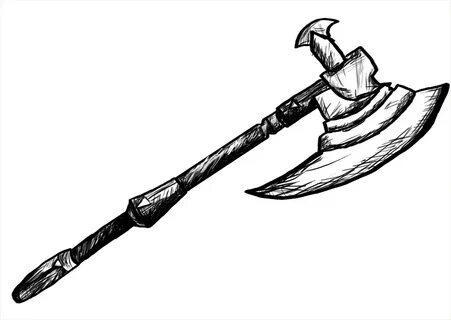 Cool Battle Axe Drawing