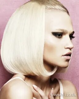 2012 platinum blonde womens rolled under hairstyle - HJI