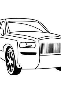 Раскраска Машина Rolls Royce Cullinan - Онлайн или Распечата