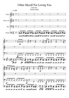 Free sheet music: I Hate Myself For Loving You- by Joan Jett