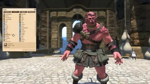 Final Fantasy XIV - Hrothgar Voice 1 Emotes - YouTube