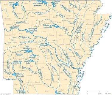 Arkansas Maps Map of arkansas, Lake map, Map