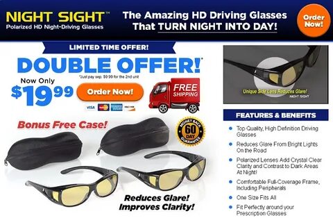 Night Sight are HD driving glasses that allow the user to se
