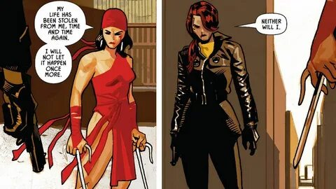 Black Widow's Stunt Double Fight's Elektra's Stunt Double in