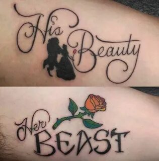 His Beauty, Her Beast #beautyandthebeasttattoo #tattoo #beau