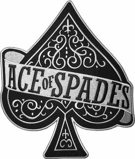 LARGE SIZE Ace of Spades Lucky Poker Card Rock Punk Embroide