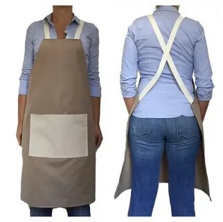 CANVAS APRON - Natural apron, Work apron, women's apron, apr