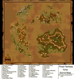 Final Fantasy IX World Map Map for iOS (iPhone/iPad) by Krat