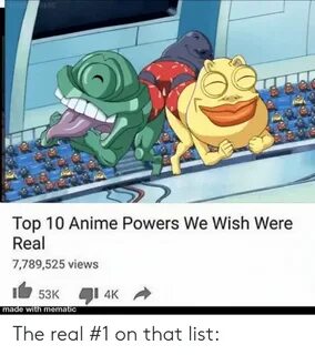 ✅ 25+ Best Memes About Top 10 Anime Powers Top 10 Anime Powe