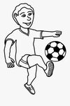 Football Player Clip Art - Kick Clipart Black And White , Fr