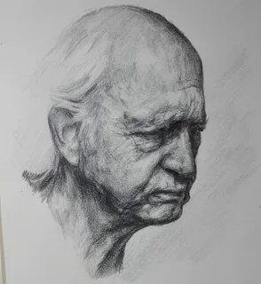Old Man Sketch Drawing