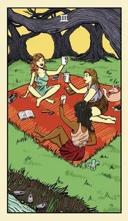 tres de copas - three of cups - delta enduring tarot arcanos