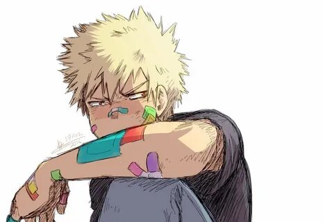 Boku no Hero Academia - Kacchan - Bandaids by mangarainbow B