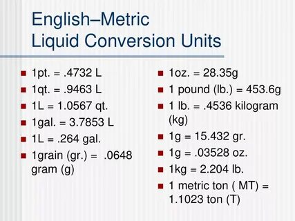 Using English and Metric Measurements - ppt download