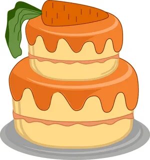 Birthday Cake With A Carrot Clipart - Fast Food - Png Downlo