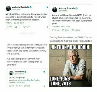 Suicide*"* #Bourdain #Killary #Clinton #Foreshadowing #Weins