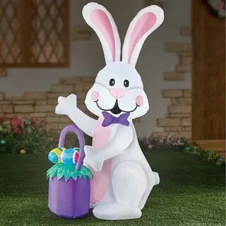 Easter Bunny With LED Lights Inflatable Outdoor Decoration L