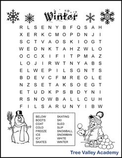 3rd Grade Winter Themed Word Search Winter words, Worksheets